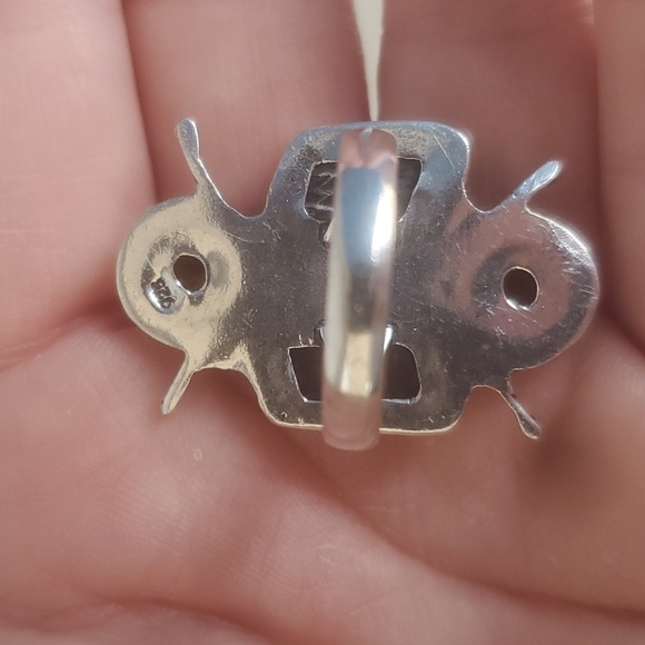 New Rough Kyanite & Peridot 925 Silver Statement Ring. - Picture 11 of 11